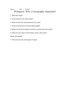 Geography Webquest: Why Maps are Important