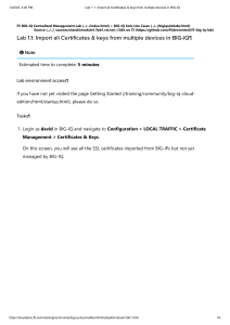 BIG-IQ Lab: Import SSL Certificates from BIG-IP