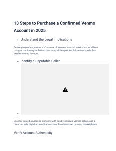 13 Steps to Purchase a Confirmed Venmo Account in 2025