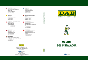 Manual de Instalaci&oacute;n DAB Pumps