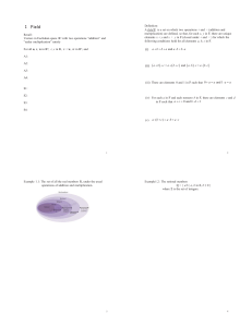 Field Definition and Examples in Abstract Algebra