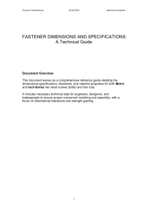 Fastener Dimensions Guide: Metric & Inch Specs