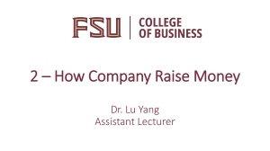 Finance Lecture: How Companies Raise Money
