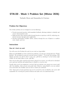 STA130 Week 1 Problem Set: Intro to R