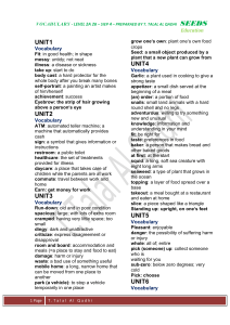 Level 2 English Vocabulary List