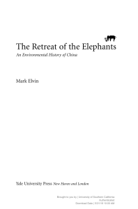 Environmental History of China: Elvin's Book