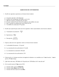 Ejercicios de Conversi&oacute;n de Unidades