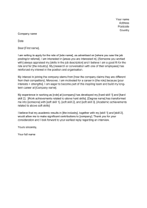 Professional Cover Letter Template