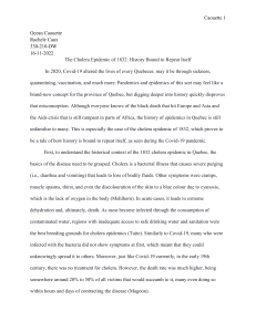 Quebec's 1832 Cholera & COVID-19