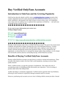 Ultimate Guide: Buy Onllyfan Verified Accounts Easily
