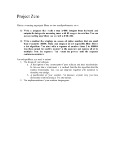 Computer Science Project: Sorting and Primes