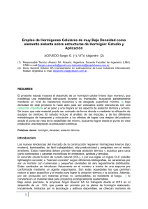 Hormig&oacute;n Celular de Baja Densidad