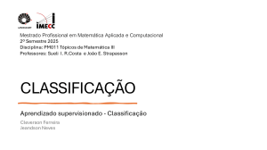 Introdu&ccedil;&atilde;o &agrave; Classifica&ccedil;&atilde;o em Machine Learning