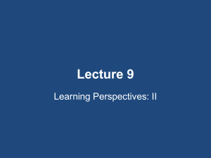 Learning Perspectives: Psychology Lecture Notes