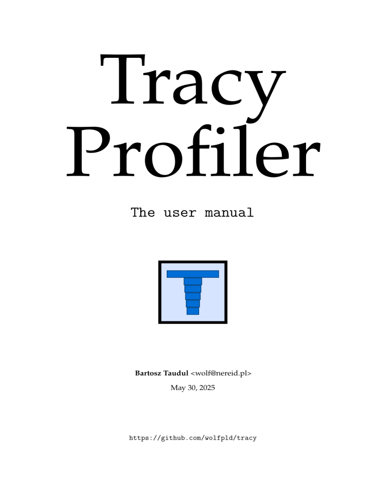 Tracy Profiler User Manual