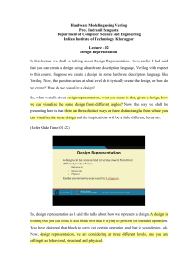 Hardware Modeling with Verilog: Design Representation