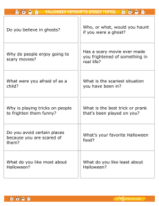 Halloween Discussion Questions