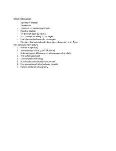 Anthropology Course Syllabus & Concepts
