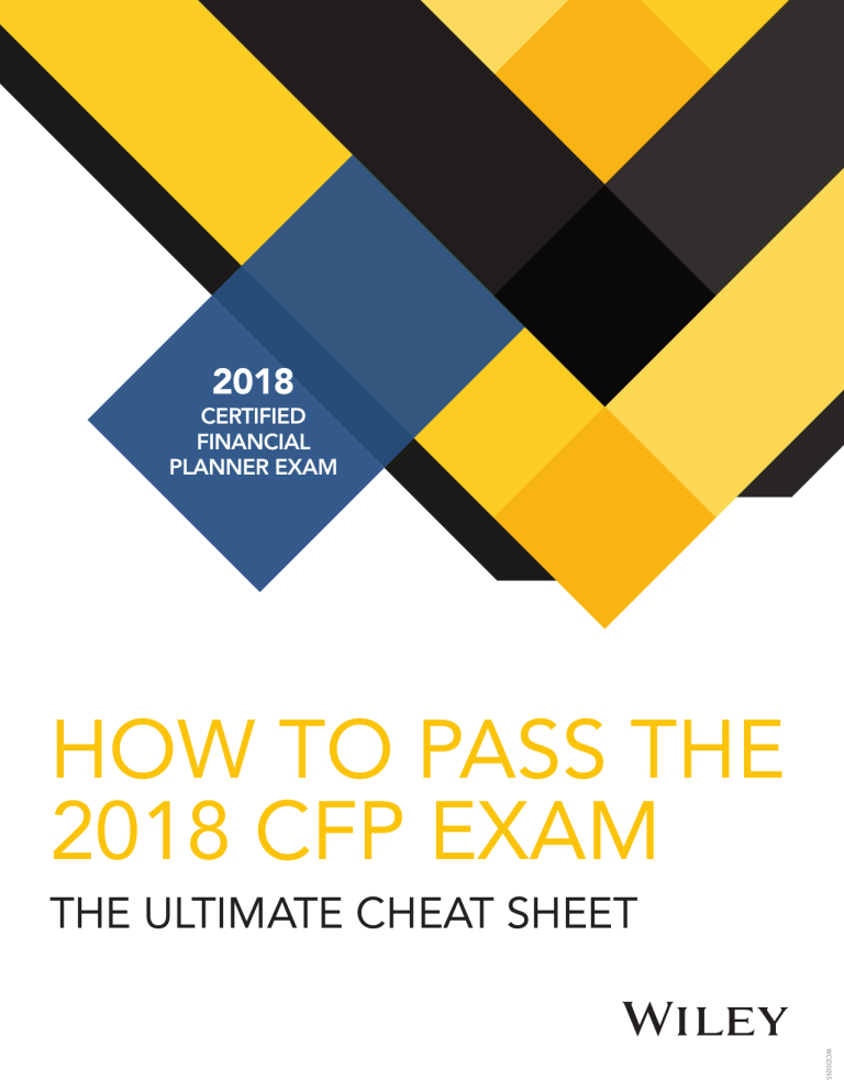 CFP Exam Study Guide 2018