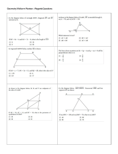 Repaso de Examen Parcial de Geometr&iacute;a Preguntas Regents