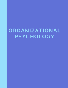 Organizational Psychology Textbook: Units 1-7