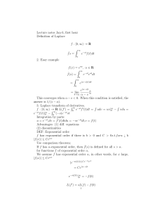 Notas de clase: Transformada de Laplace (6 de enero)
