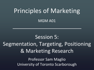 Marketing 101: Segmentation, Targeting, Positioning