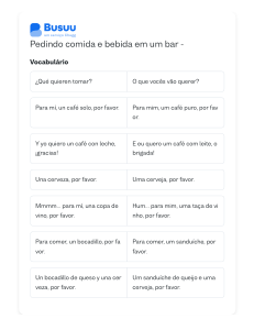Guia de Vocabul&aacute;rio de Bar: Espanhol e Portugu&ecirc;s