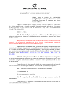 Resolu&ccedil;&atilde;o CMN 4.595/2017: Pol&iacute;tica de Compliance
