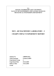 Charpy Impact Test Lab Report