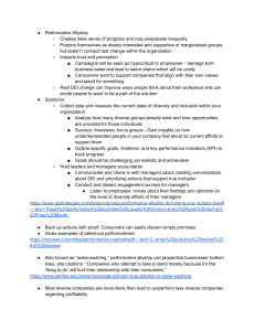 Financial Risks of Performative DEI