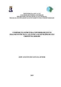 Estudo de Diversidade de Fragmento de Mata Atl&acirc;ntica