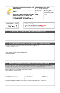 Philippine ICH Registry Form NCCA