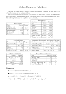 Gu&iacute;a de Sintaxis Matem&aacute;tica para Tareas en L&iacute;nea