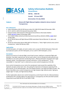 EASA SIB 2022-05: Servo Control Transparency