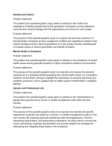 Autoethnography Research Proposals in Social Sciences