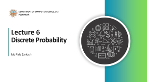 Discrete Probability Lecture Notes UET Peshawar