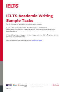 IELTS Academic Writing Samples & Examiner Comments
