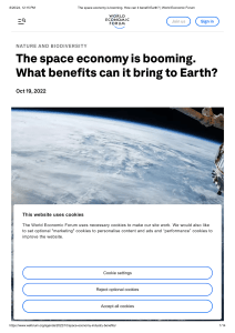Space Economy: Growth & Earth Benefits