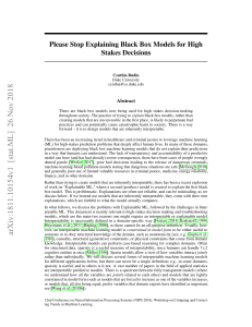 Stop Explaining Black Box Models for High Stakes