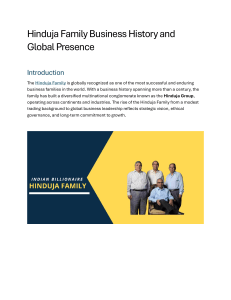 Hinduja Group Business History Case Study