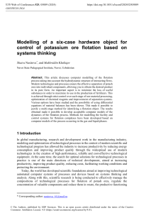 Modelling Potash Ore Flotation Control