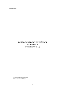 Problemas de Transistores Electr&oacute;nica Anal&oacute;gica