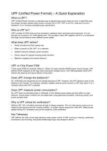 UPF (Unified Power Format) Quick Explanation