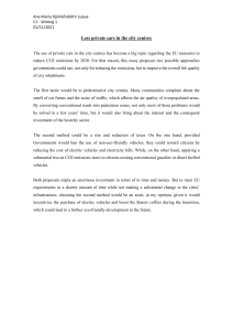 Reducing Cars in City Centres Essay