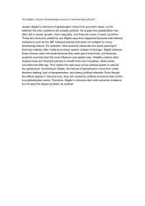 Stiglitz: Economic or Political Critique?