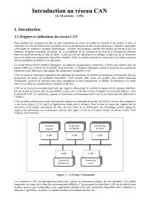 Introduction au r&eacute;seau de bus CAN