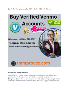 Buy Verified Venmo Accounts from USA &ndash; Quick & 100% Safe Delivery