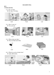 Elementary English Test 1