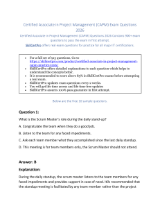 Certified Associate in Project Management (CAPM) Exam Questions 2026